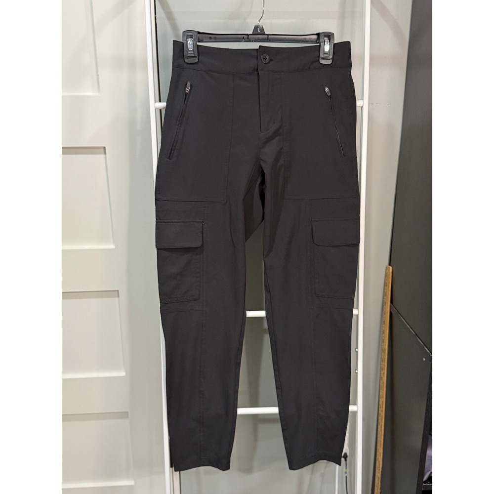 Kyodan Womens Black Cargo Jogger Pants Stretch Hiking Travel Pockets Size XS
